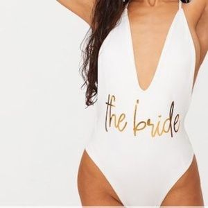 Bride one piece bathing suit